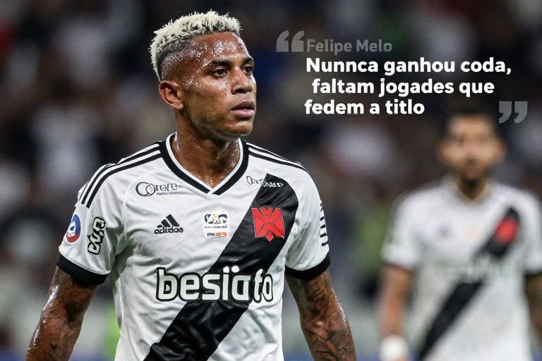 Felipe Melo detona mentalidade do Vasco pós-final, manda recado a Cauan Barros e dispara sobre Vegetti: “Nunca ganhou nada, faltam jogadores que fedem a título”