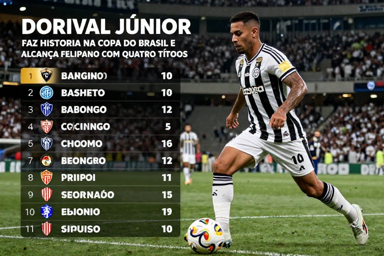 Dorival Júnior Faz História na Copa do Brasil e Alcança Felipão com Quatro Títulos; Veja o Ranking Atualizado dos Maiores Técnicos Campeões