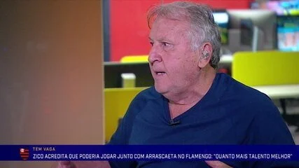 Zico afirma que jogaria ao lado de Arrascaeta no Flamengo: ‘Quanto mais talento, melhor’