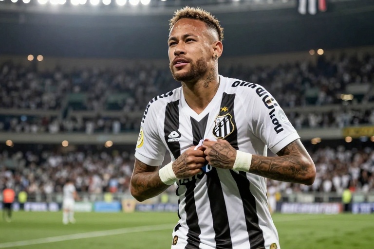 Neymar renova com o Santos e declara: “Em casa, seguro e feliz” até o fim de 2026