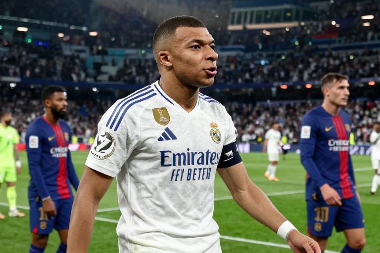 Gesto de Mbappé em festa do Real Madrid gera polêmica após derrota para o Barcelona na Supercopa