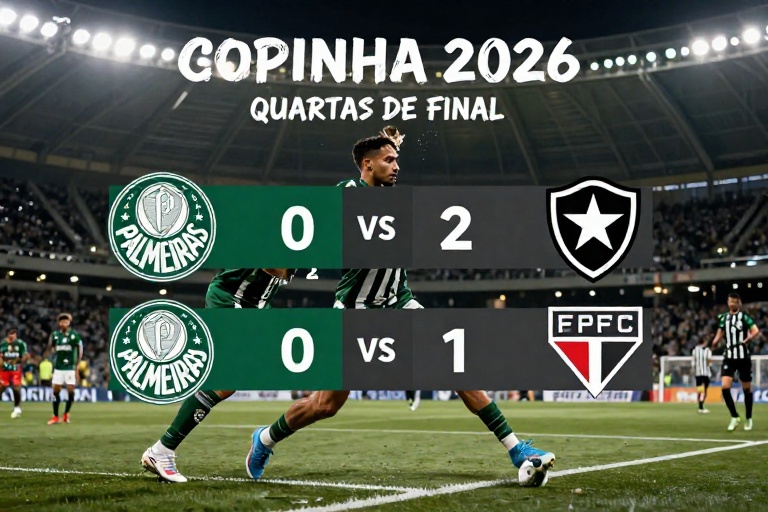 Copinha 2026: Palmeiras, Botafogo, Ibrachina e São Paulo avançam e definem confrontos das quartas de final