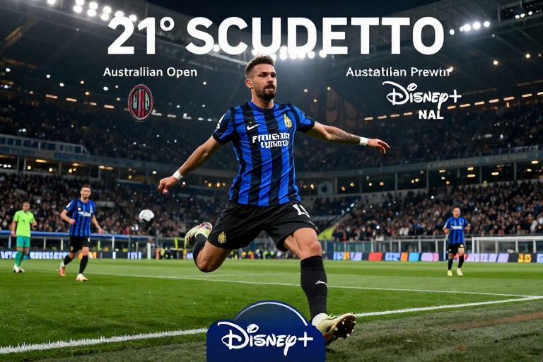 Inter de Milão Rumo ao 21º Scudetto: Estatística Histórica Impulsiona Nerazzurri e Transmissão Exclusiva no Disney+ Premium com Australian Open e NHL