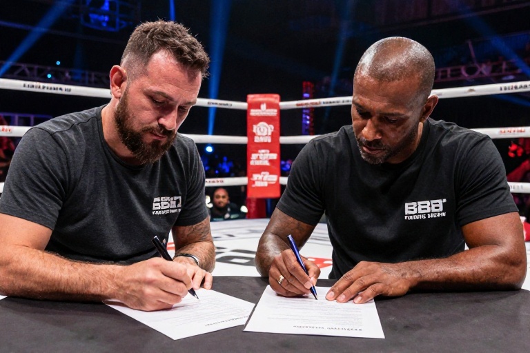 Duelo de Gigantes do Reality: Kleber Bambam e Davi Brito, ex-campeões do BBB, assinam contrato para luta de boxe no Fight Music Show 8 e Bambam já dispara provocações