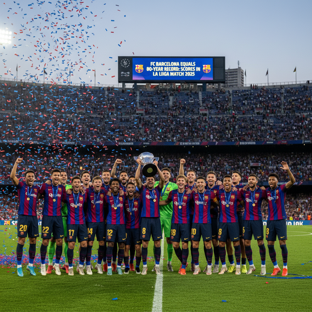 Barcelona iguala feito histórico de mais de 80 anos ao marcar em todos os jogos da La Liga em 2025