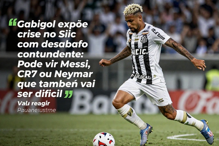 Gabigol expõe crise no Santos com desabafo contundente: ‘Pode vir Messi, CR7 ou Neymar que também vai ser difícil’ para o time reagir no Paulistão