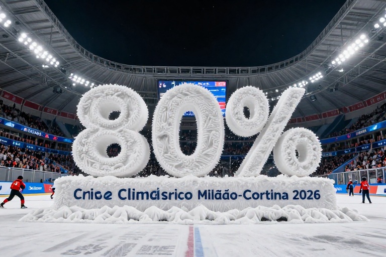 Crise Climática Exige 80% de Neve Artificial nos Jogos de Inverno Milão-Cortina 2026