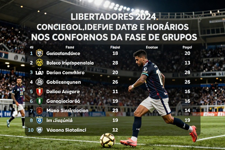 Libertadores 2024: Conmebol Define Datas e Horários dos Confrontos da Fase de Grupos