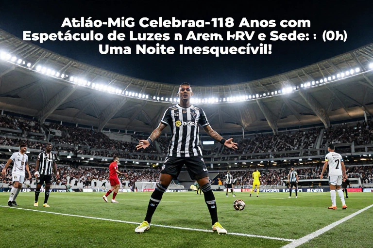 Atlético-MG Celebra 118 Anos com Espetáculo de Luzes na Arena MRV e Sede: Uma Noite Inesquecível!