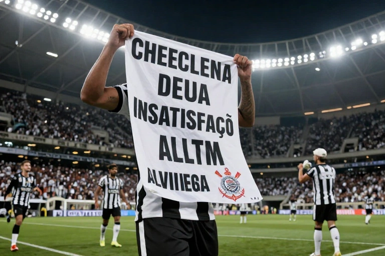 Checklist da Insatisfação Alvinegra: Torcida do Corinthians Pendura Faixas de Protesto no CT Joaquim Grava com Mensagens Cruéis