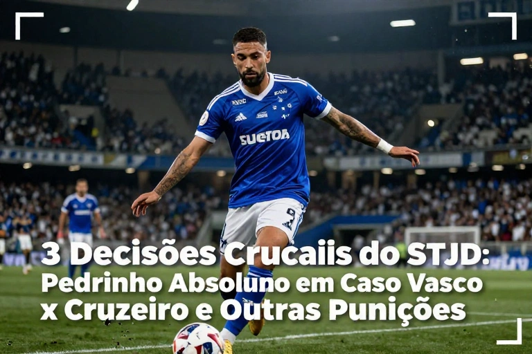 3 Decisões Cruciais do STJD: Pedrinho Absolvido em Caso Vasco x Cruzeiro e Outras Punições