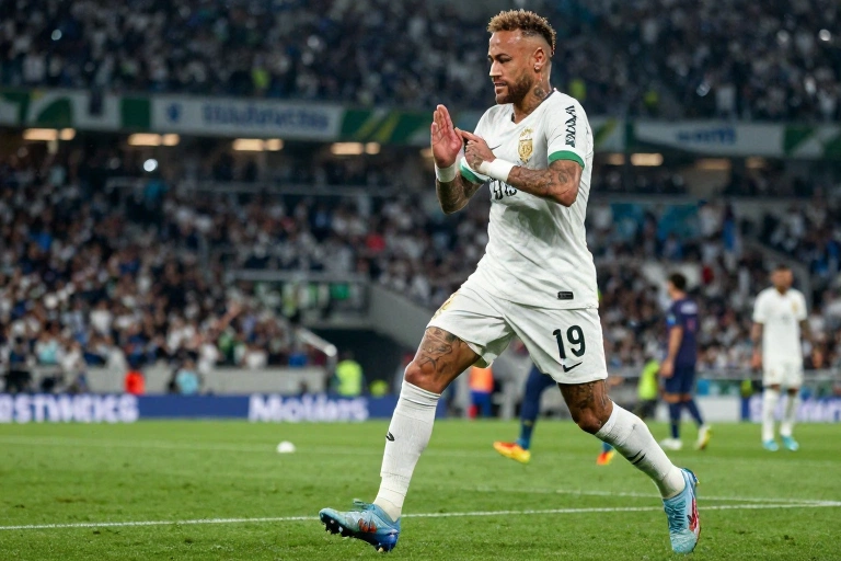 Neymar retoma atividades em campo com gesto simbólico de apoio