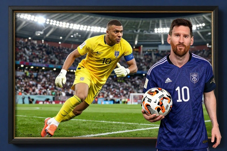 Mbappé guarda bola da final da Copa do Mundo de 2022 autografada por Messi em acervo privado