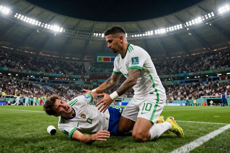 Incidente em estádio na Copa do Mundo: ex-jogador é ferido por objeto arremessado durante transmissão