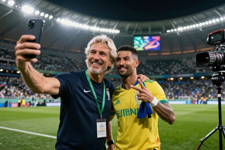 Selfie entre treinador e astro marca bastidores da Copa: o impacto do gesto