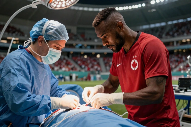 Ismael Koné retorna à concentração da seleção canadense após cirurgia bem-sucedida