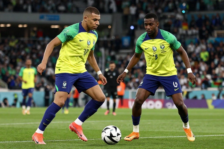 Mbappé e Dembélé protagonizam show de golaços em treino da França na Copa; veja