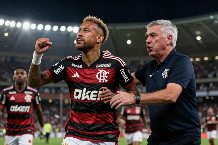 Diretoria do Flamengo explode com convocação de Neymar e questiona critérios de Ancelotti
