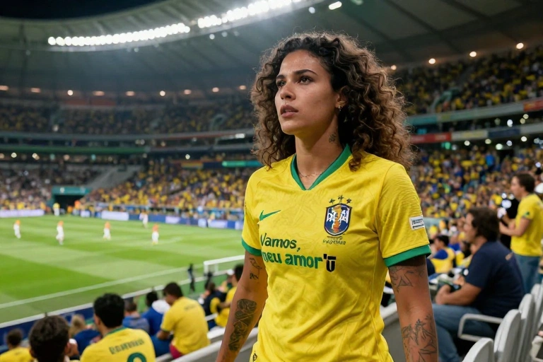 Namorada de Yamal marca presença em estádio para acompanhar jogo da Espanha: “Vamos, meu amor”: apoio nas arquibancadas