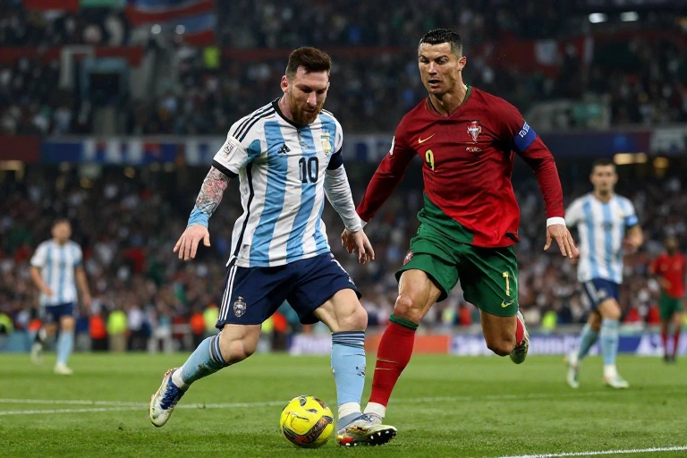 Cristiano Ronaldo reage a questionamentos sobre Lionel Messi após vitória de Portugal