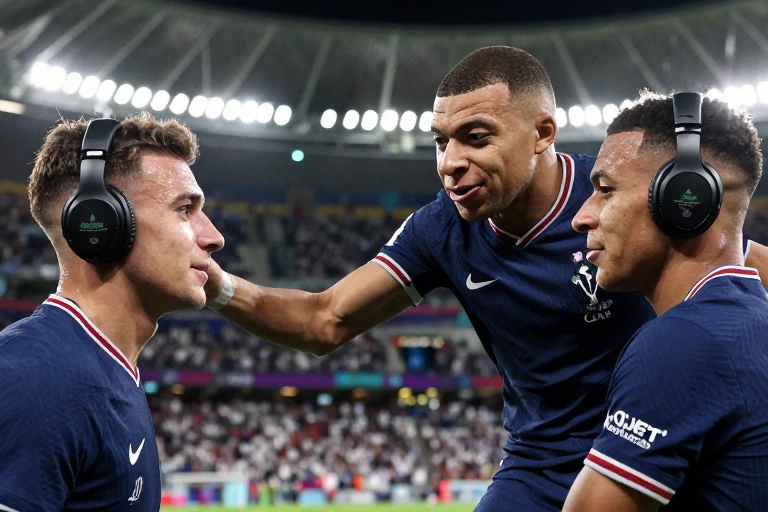 Mbappé presenteia companheiros com fones de ouvido na Copa e reforça liderança