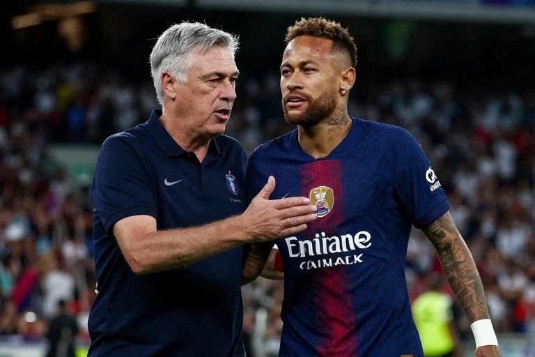 Neymar ganha aval de Ancelotti para atuar 90 minutos após fase de transição