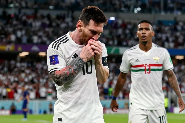 Messi se irrita com jogador de Cabo Verde e vai para o intervalo na bronca; veja reação