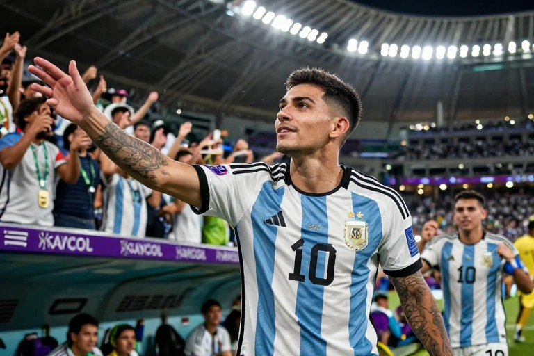 Filhos de Enzo Fernández roubam a cena no estádio após vitória da Argentina e encantam multidão