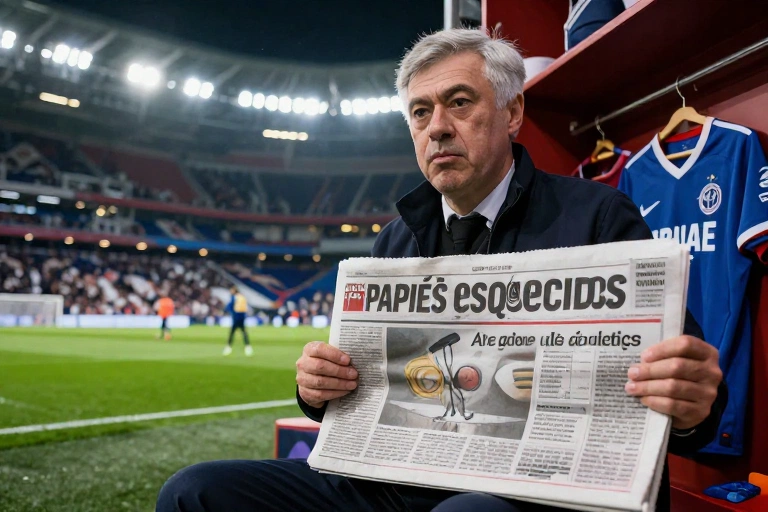 Papéis esquecidos no vestiário: jornal alemão encontra anotações de Ancelotti sobre pênaltis da Noruega