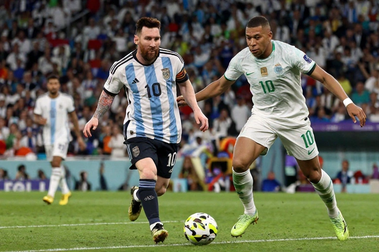 Messi e Mbappé ampliam vantagem histórica na artilharia e levam duelo às semifinais da Copa