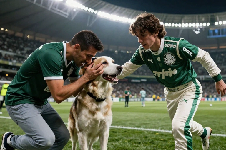 Cachorrinho Ayrton Senna rouba a cena: Abel Ferreira emociona torcedora que venceu câncer no Palmeiras
