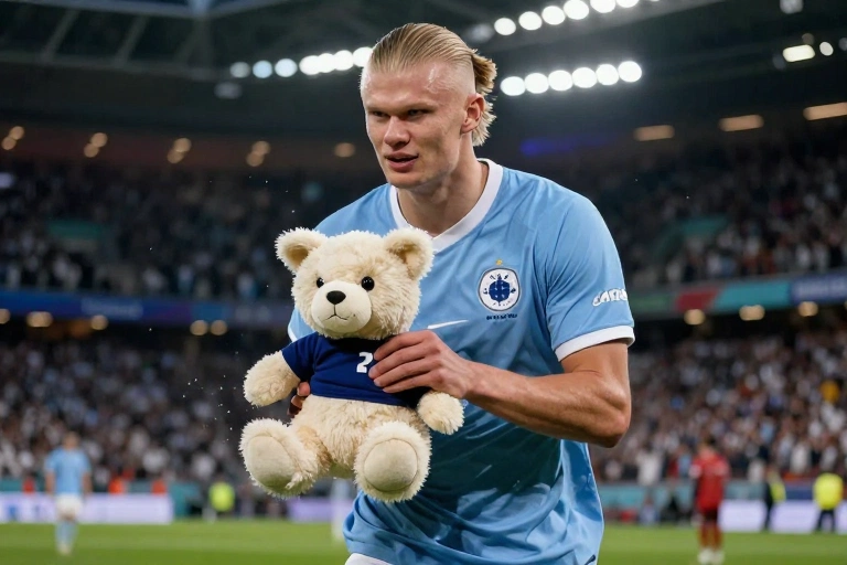 Eliminação da Noruega na Copa tem desdobramento inusitado: Haaland desembarca com guaxinim de pelúcia