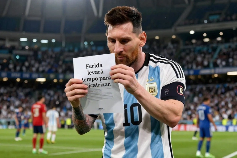 Messi lamenta vice em carta aos torcedores: ‘Ferida levará tempo para cicatrizar’