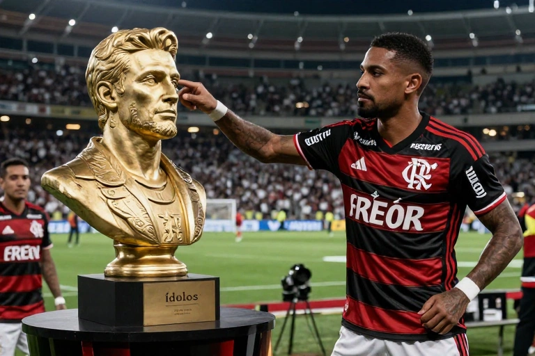 Ídolos eternizados: Flamengo anuncia bustos de Arrascaeta e Bruno Henrique em noite de gala