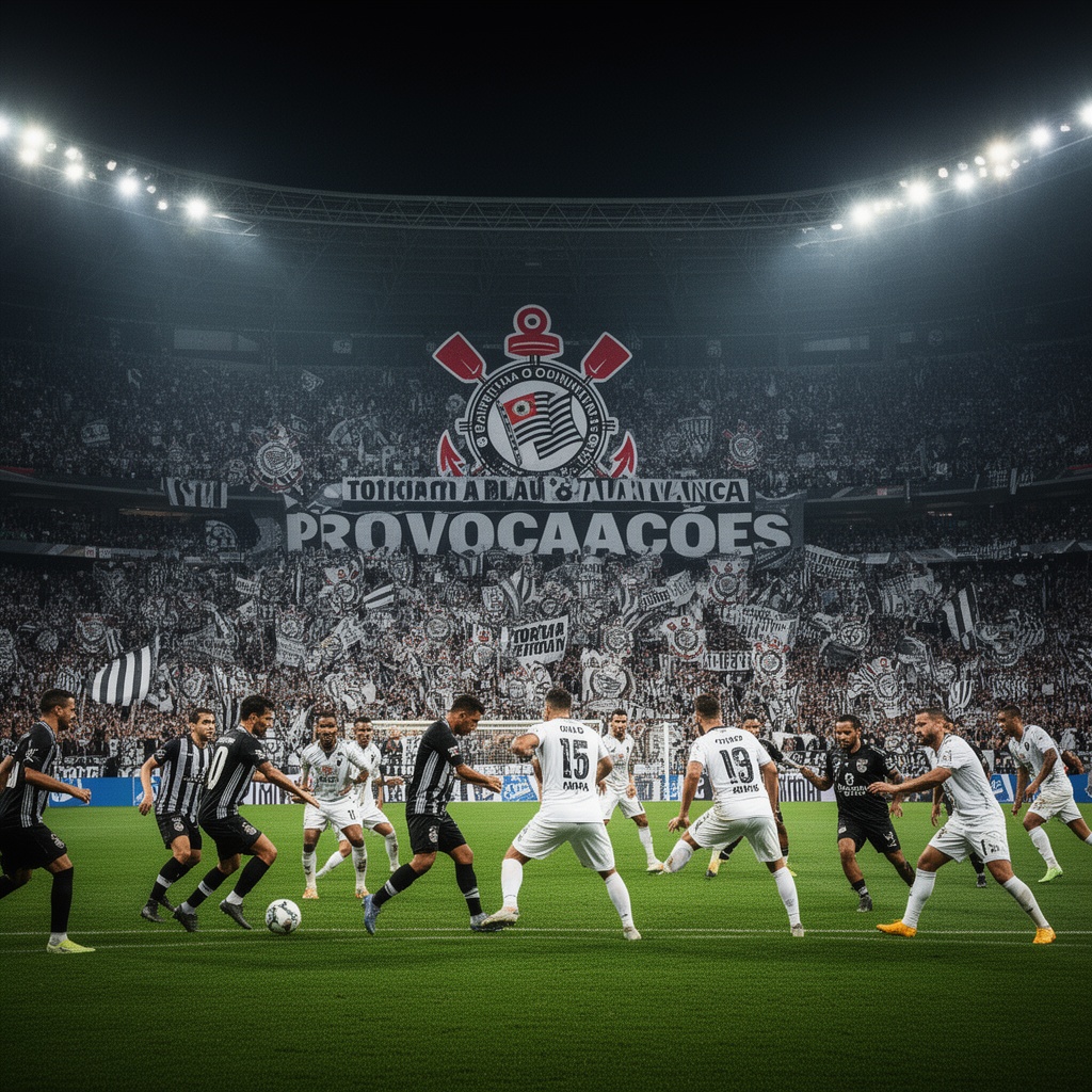 Torcida do Corinthians Alavanca Provocações com Mosaico Contra Santos na Arena