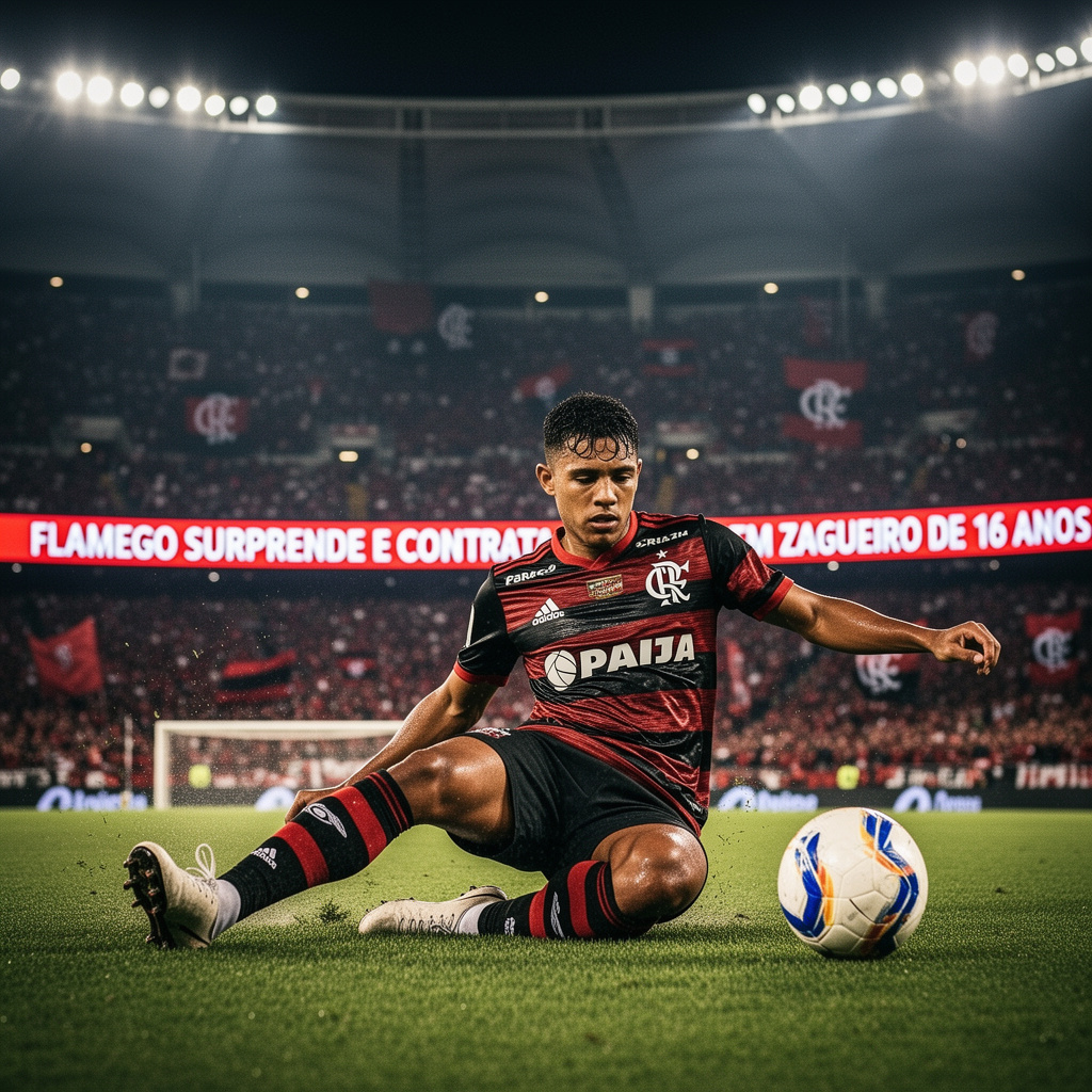 Flamengo Surpreende e Contrata Jovem Zagueiro de 16 Anos