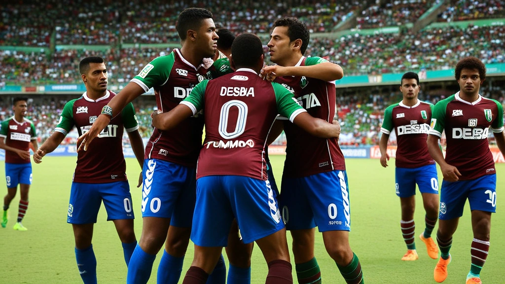 Nonato desaba após pênalti decisivo, e Arias o consola na queda do Fluminense