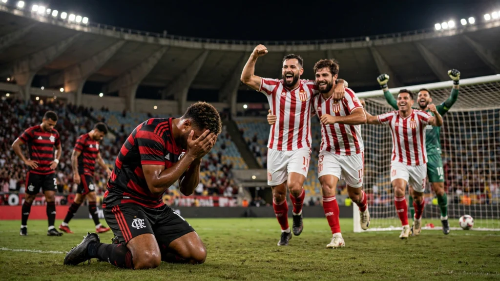 Flamengo cai diante do Estudiantes após noite de ansiedade e pênaltis no Maracanã