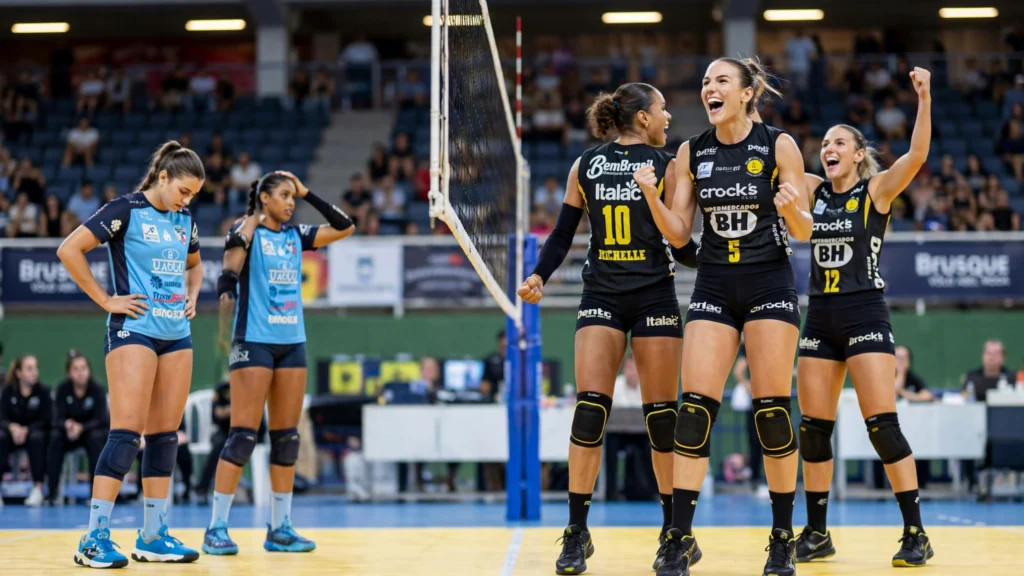 Praia Clube reage após susto e vira sobre o Brusque na Superliga