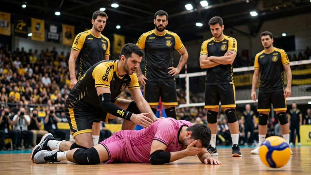 Guarulhos vence na estreia após bolada no rosto de líbero e susto em quadra