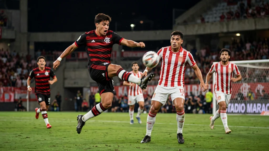 Mexicano Reyes faz golaço inédito, e Flamengo abre vantagem nas quartas