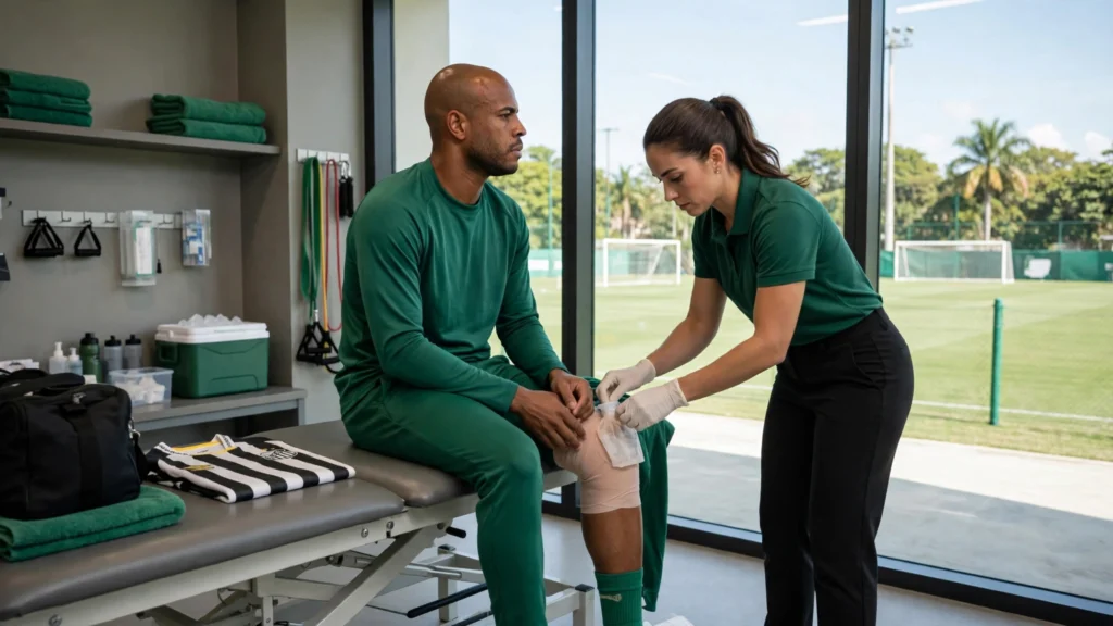 Mayke volta à Academia do Palmeiras para tratar lesão após saída conturbada do Santos