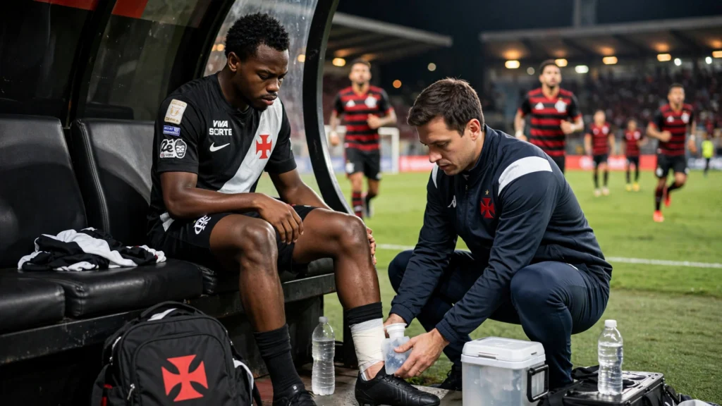 Dor no pé acende alerta no Vasco, e Andrés Gómez pode ser poupado contra o Flamengo