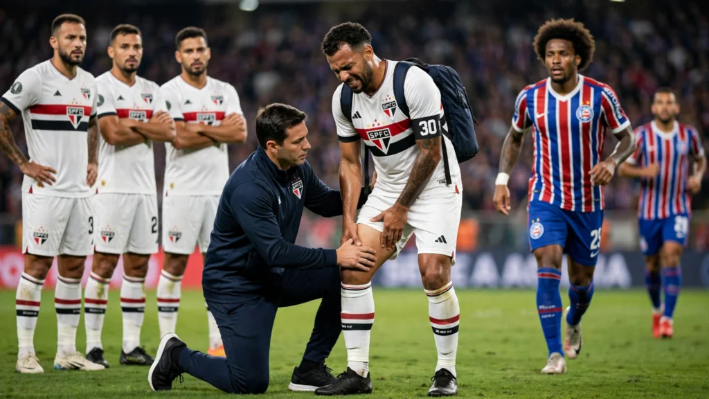 São Paulo perde Sabino, mas escapa de baixas em série antes do clássico