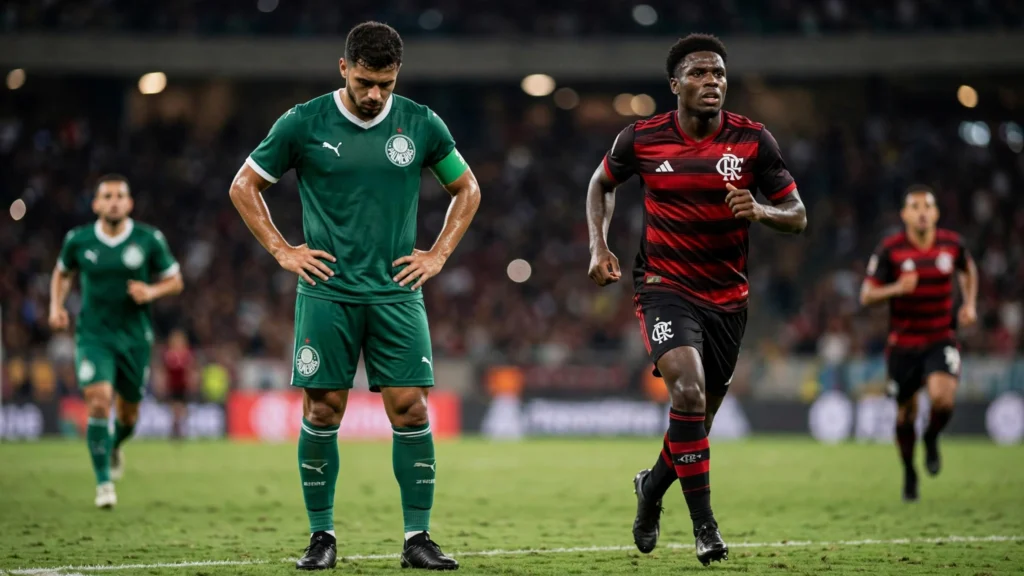 Palmeiras perde a vantagem decisiva na corrida pelo título e passa a depender de tropeços do Flamengo